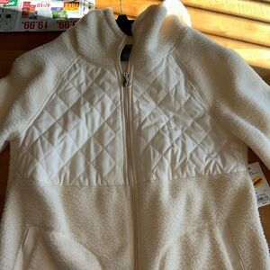 Tek Gear cream colored women’s sport jacket.  Size small.